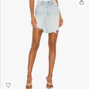 GRLFRND Rhoda Button Down Denim Skirt